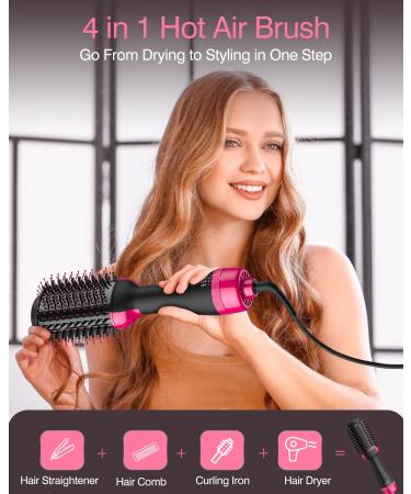 Professional 4-in-1 Hair Dryer Brush – Volumizing Hot Air Brush for Drying & Styling with Anti-Frizz Technology - Buy Online on GoSupps.com