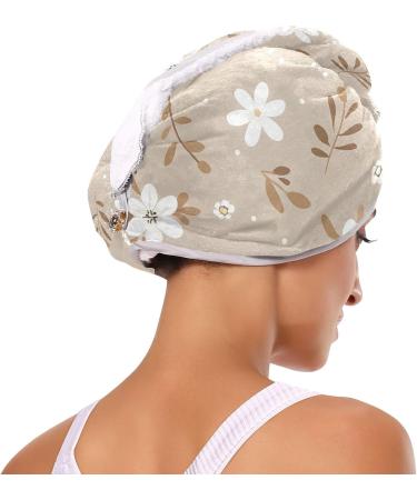 Flower Hair Towel 2 Pack - Super Absorbent Quick Dry Hair Turbans for Women & Girls | Ideal Hair Drying Solution - Buy Online on GoSupps.com