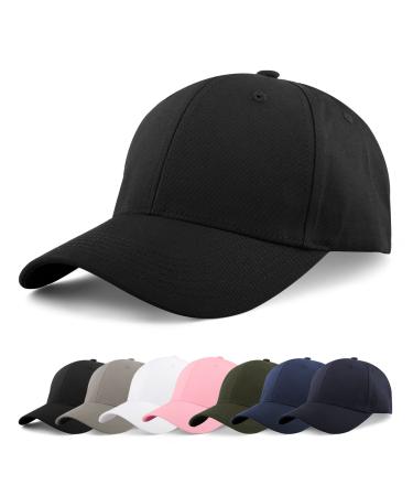 Momoshe Baseball Cap Men Cotton Women Baseball Cap Adjustable Outdoor Running Leisure Cap SM/L-XL SM 1-Black