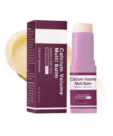 Calcium Multi Balm Calcium Volume Multi Balm Wrinkle Core Stick Collagen Moisturing Stick Anti-aging Hydrating Firming Skin Suitable for Eyes Neck Face 8g flesh color