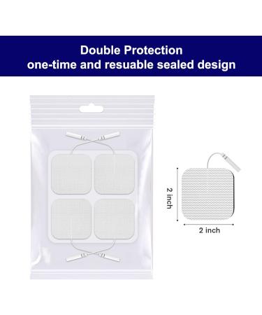 TENS Unit Replacement Pads - NURSAL 2x2 Reusable Electrotherapy Pads (20pcs) - Upgraded Self-Stick for AUVON & TENS 7000 - Buy Online on GoSupps.com