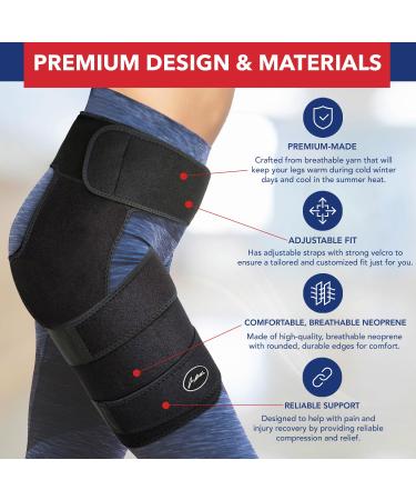 Doctor Developed Hip Brace for Sciatica Pain Relief | Compression Wrap for Strength & Support | S/M Black Right - Ideal for Men & Women - Buy Online on GoSupps.com
