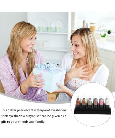 Lurrose 12 Pcs Waterproof Eye Shadow Stick Set - Natural Shimmer Eye Shadow Pencils for Long-Lasting Color - Buy Online on GoSupps.com