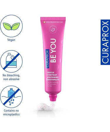 Curaprox Be You Watermelon Whitening Toothpaste - Vegan Fluoride Menthol - 60ml (1 Pack) - Buy Online on GoSupps.com