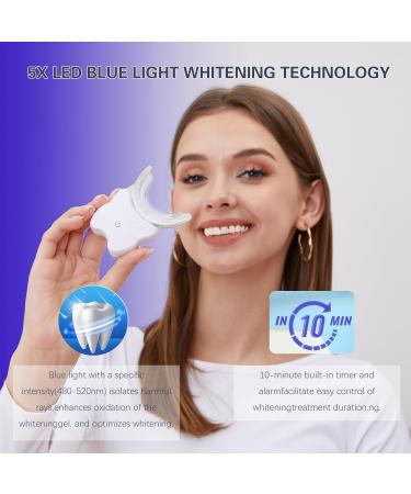 Teeth Whitening Kit for Sensitive Teeth LED Light Tray & Organic Gel 5-Piece Set for a Gleaming Smile - Buy Online on GoSupps.com