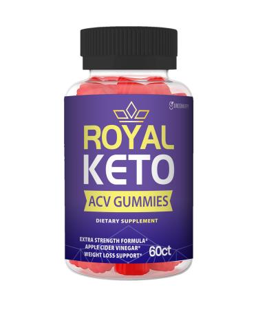 GREENVIFY Royal Keto Keto ACV Gummies - Shark Keto Approved Flat Tummy & Belly Fat Solution with Oprah Keto 1 Extra Strength Formula for Optimal Weight Loss & Detox Support (60 Gummies)