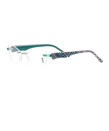 Switch it! Set with zig-zag pattern - acetate interchangeable temples in different colors 135mm 2260: petrol-multicolored