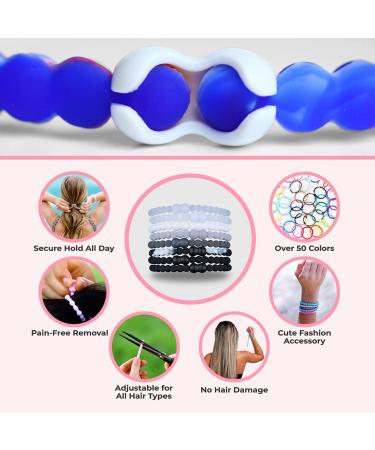 PRO Hair Tie - Easy-Release Clasp - Secure Hold - No Damage - Active Lifestyle - Glow Pack of 8 - Buy Online on GoSupps.com