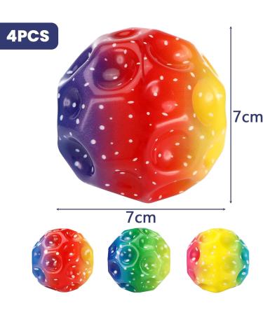 Collazoey 4-Piece Astro Jump Ball Set | Multi-Color Galaxy Moon Balls for High Jumping Fun | Bouncing Ball Toys for Kids' Parties - Buy Online on GoSupps.com