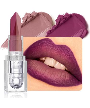  Nuyhadds Matte Lipstick - Moisturizing Makeup Lip Gloss Matte Lipstick | Non-Sticky Two-Tone Lip Gloss Long-Lasting Moisturizing Lipstick for a Healthy Appearance - Buy Online on GoSupps.com