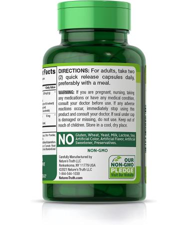 Nature's Truth Turmeric Curcumin 2000mg | 95% Standardized Curcuminoids | With Bioperine | Non-GMO & Gluten-Free | 90 Capsules - Buy Online on GoSupps.com