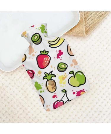 Fruit Hot Water Bottle with Plush Cover - Hand Warmer for Adults & Children | 26.5x15.3cm - International Shipping Available - Buy Online on GoSupps.com