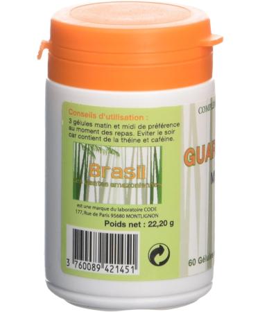 Brasil Guarana Bio Pilulier de 60 G lules - Buy Online on GoSupps.com
