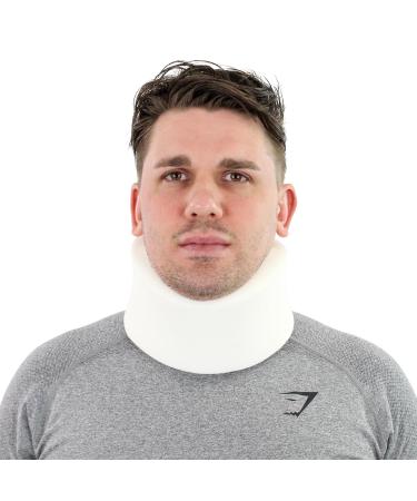 Solace Bracing Perfect Fit Neck Support - British Made Cervical Neck Collar Brace for Pain Relief - White (19 x 3.5) - Buy Online on GoSupps.com