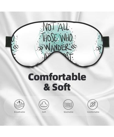 Adjustable Double-Sided Sleep Mask | Not All Who Wander Are Lost | Soft Eye Covers for Perfect Shading & Reduced Eye Edema - International Shipping Available - Buy Online on GoSupps.com