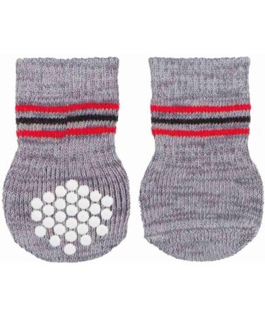 Trixie 19504 Dog Socks - Anti-Slip Large (L) Grey - 2 Pcs - Ideal for Dogs | International Shipping Available - Buy Online on GoSupps.com