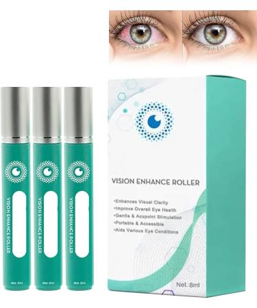 Ophthlamed Vision Enhance Roller Eye Massage Roller Alleviates Eye Strain Relieve Eye Strain Enhances Visual Clarity | Relieve Your Eye Strain for Elderly Adults and Children (3pcs)