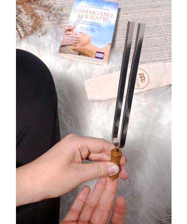 Sonic Energy Beginet Set 'Earth' - 136.10 Hz Tuning Fork with Wooden Stand & Therapy Guide | Boost Wellness - Buy Online on GoSupps.com