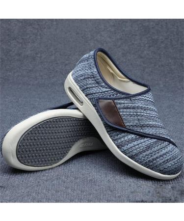Men's Wide Fit Memory Foam Diabetic Slippers - Blue, Size 12 | Orthopedic Shoes for Edema, Arthritis, Swollen Feet - Buy Online on GoSupps.com