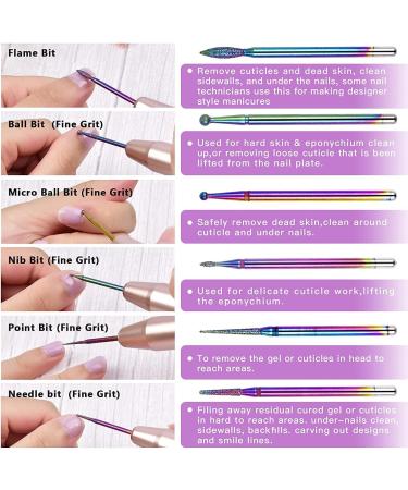 10 Pcs Ceramic Nail Drill Bits for Electric Manicure Pedicure - 3/32 Cuticle Drill Bit Set for Acrylic Gel Nails | MORGLES - Buy Online on GoSupps.com