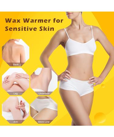 Honey Wax Roller Waxing Kit with Warmer & 2 Cartridges - Hair Removal Roll On Wax Heater Set for Sensitive Skin - Buy Online on GoSupps.com