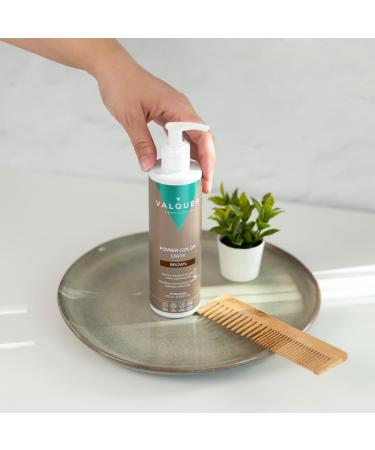 V quer Professional Power Colour Dyed Hair Mask - Vegan and Sulfate- (Brown Hair) - Hair Colour Booster - 275ml - Buy Online on GoSupps.com