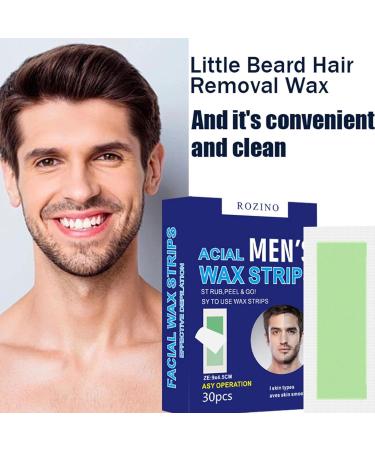 30 Tackable Beeswax Hair Removal Strips - Facial Wax Strips for Men | Effective Ingrown Hair Solution | International Shipping - Buy Online on GoSupps.com