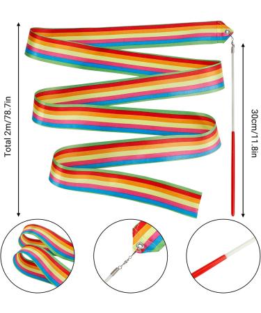 YGEOMER 12pcs Dance Ribbons - Gymnastics Ribbon Streamers for Artistic Dancing Talent Shows - Buy Online on GoSupps.com
