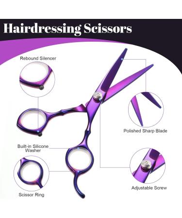 Professional 6.7 Inch Hairdresser Scissors Set - Sharp Stainless Steel Hair Cutting Shears with Protective Cover for Beginners & Pet Grooming - Buy Online on GoSupps.com