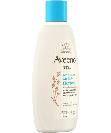Aveeno Baby Wash & Shampoo 8 Oz - Tear-Free, Gentle Formula for Hair & Body - Buy Online on GoSupps.com