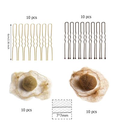 Shop Dutn Netzenzts Hair Nets - 20 Invisible Bun Nets & Hairpins for Ballet Kids & Women - Buy Online on GoSupps.com