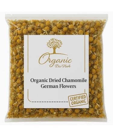Organic Bio Herbs German Chamomile Flowers (Matricaria Recutita) - 6 Oz - Pure Dried Herb for Tea Relaxation & Wellness. All-Natural Non-GMO.
