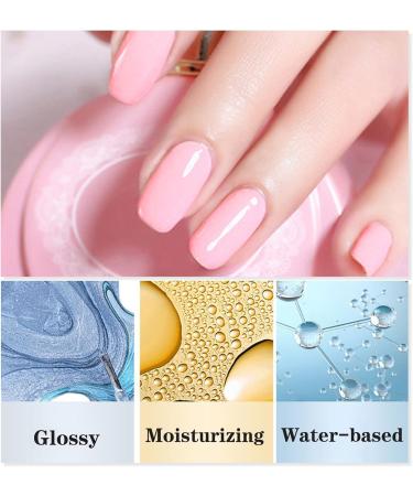 Pink Nail Polish Breathable Nail Varnish Highly Pigmented Cherry Blossom Pink Nail Polish Peel off Nail Gel No Need Cure Water Based Quick Drying Nail Polish for DIY Nail Art - Buy Online on GoSupps.com