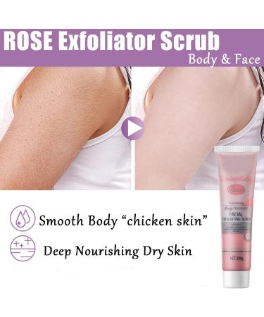Exfoliating Face Wash Rose Body Exfoliator Smoothing Face Scrub Exfoliator for Large Pore & Acne Hydrating Exfoliating Face Scrub Body Acne & Rough Skin Bath Scrub Body Back & Arm & Knee-Women & Men - Buy Online on GoSupps.com