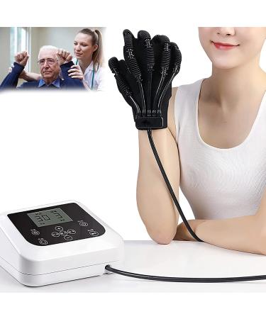 Finger Orthotics Rehabilitation Robot Gloves Electric Hand Training Device with Remote Control Soft Resting Hand Splint for Flexion Contracture for Stroke Hemiplegia Patients Left Small
