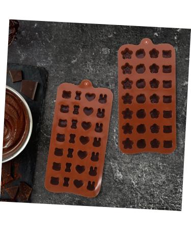 Zerodeko Ice Cube Tray 6 pcs Adorable Mold Tools Fondant Molds Candy Ice Cube Chocolate Silicone DIY Lovely Cookie for 21X10.2cmx2pcs Brown 2x2pcs - Buy Online on GoSupps.com