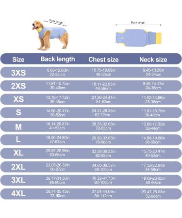 Avont Dog Recovery Suit - Postoperative Wound Protection for Neutered Males & Bitches - Blue (3XS) - Prevents Leak & Ensures Comfort - Buy Online on GoSupps.com