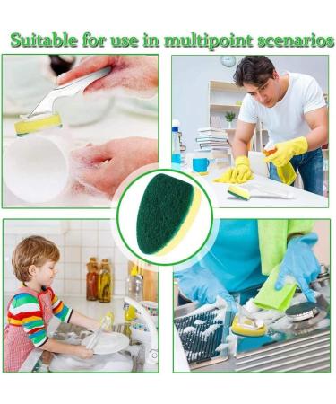 ecaqlin Heavy Duty Dish Wand Brush Sponge Refills Replacement Heads for Kitchen Sink Pot Cleaning Dish Sponge (12 Pieces) - Buy Online on GoSupps.com