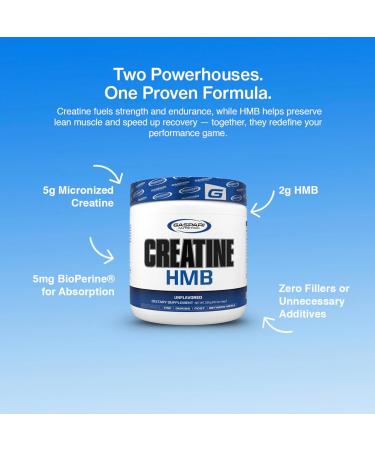 Gaspari Nutrition Creatine HMB Micronized Creatine Monohydrate and HMB Delivers Strength Muscle Protection and Training Performance (30 Servings Unflavored) Unflavored 7.94 Ounce (Pack of 1) - Buy Online on GoSupps.com