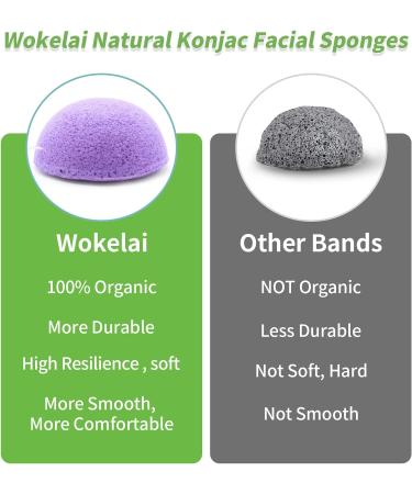 Organic Konjac Facial Sponges for Cleansing and Exfoliating - 6 Pack Konjac Face Sponge for Face and Body, Natural Cleaning Puff Scrubber for Shower, Bath, and Spa - Men, Women, Babies - Buy Online on GoSupps.com