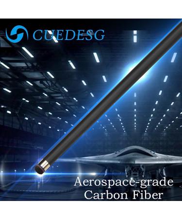 CUEDESG Carbon Fiber Pool Cue Stick 10.5mm/11.8mm/12.5mm Low Deflection Pool Stick Professional Cue Stick with Case(3/8-8 Teeth) Black-10.5mm - Buy Online on GoSupps.com