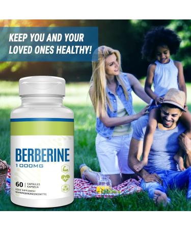 High Dose Berberine HCL 1000mg - 2 Pack | Berberine & Milk Thistle Extract for Heart & Liver Health | 120 Vegan Capsules - Buy Online on GoSupps.com