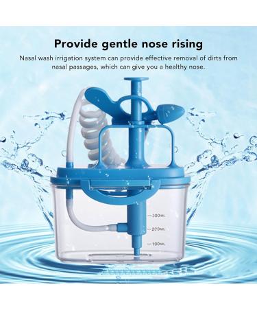 300ml Sinus Rinse Neti Pot Manual Press Nasal Wash for Deep Cleansing with Smoothing Breath Suitable for Home and Travel - Buy Online on GoSupps.com