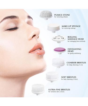 Facial Cleansing Brush - Electric Face Brush Scrubber Waterproof (Upgraded Version) for Deep Exfoliating - Buy Online on GoSupps.com