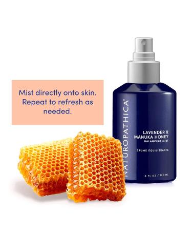 Naturopathica Lavender & Manuka Honey Balancing Mist (4.0 oz) - Vegan Facial Toner for Balancing, Moisturizing, Calming, and Refreshing Skin - Made in USA - Buy Online on GoSupps.com