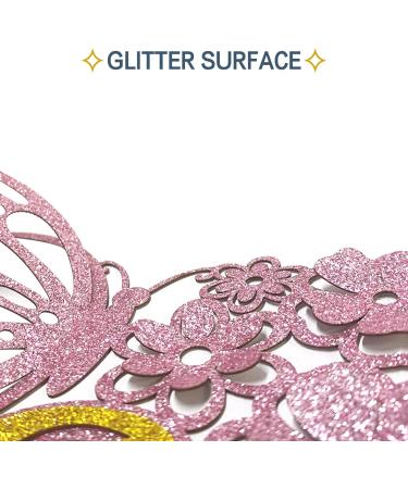 Tenhaisi Pink & Gold 3D Butterfly Flower Sign 7 Cake Topper - Happy 7th Birthday/Anniversary Party Decoration 3D Cake Topper- Girls 7th Birthday Party Supplies - Buy Online on GoSupps.com