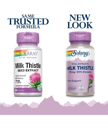 Solaray Milk Thistle Extract 175mg - 60 Capsules | Liver Support Supplement - Buy Online on GoSupps.com