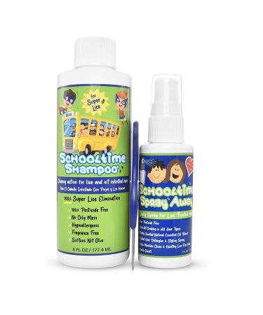 Schooltime Lice Shampoo Kit for Kids with After Treatment Spray and Lice Comb - Complete Solution for Effective Egg Removal - Buy Online on GoSupps.com