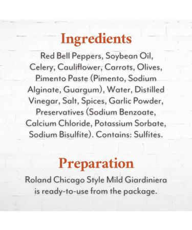 Roland Foods Chicago Style Mild Giardiniera Italian Pepper Relish 56oz Pouch - Made in USA - Buy Online on GoSupps.com