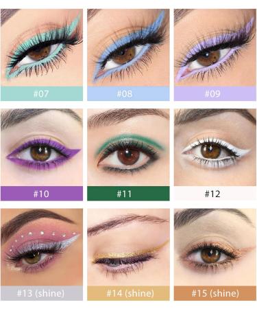 Cemssitu 20 Pieces Colored Eyeliner Set Waterproof Retractable Long Lasting Natural Matte Colorful Eye Pencils for Women Colorful Colorful - Buy Online on GoSupps.com